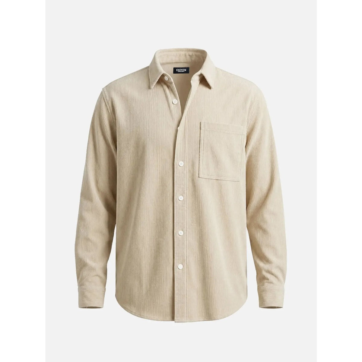 Overshirts with Relaxed Corduroy Fit and Spread Collar - Image 7