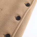 Button Front Jacket with Relaxed Oversized Coat and Patch Pockets - detail