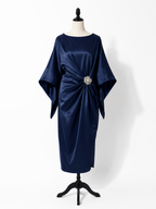 NOVA | Satin Maxi Dress for Women – Elegant A-Line Evening Gown