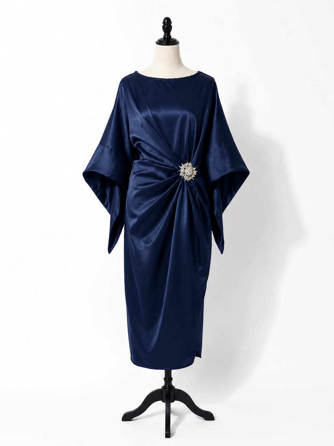 NOVA | Satin Maxi Dress for Women – Elegant A-Line Evening Gown