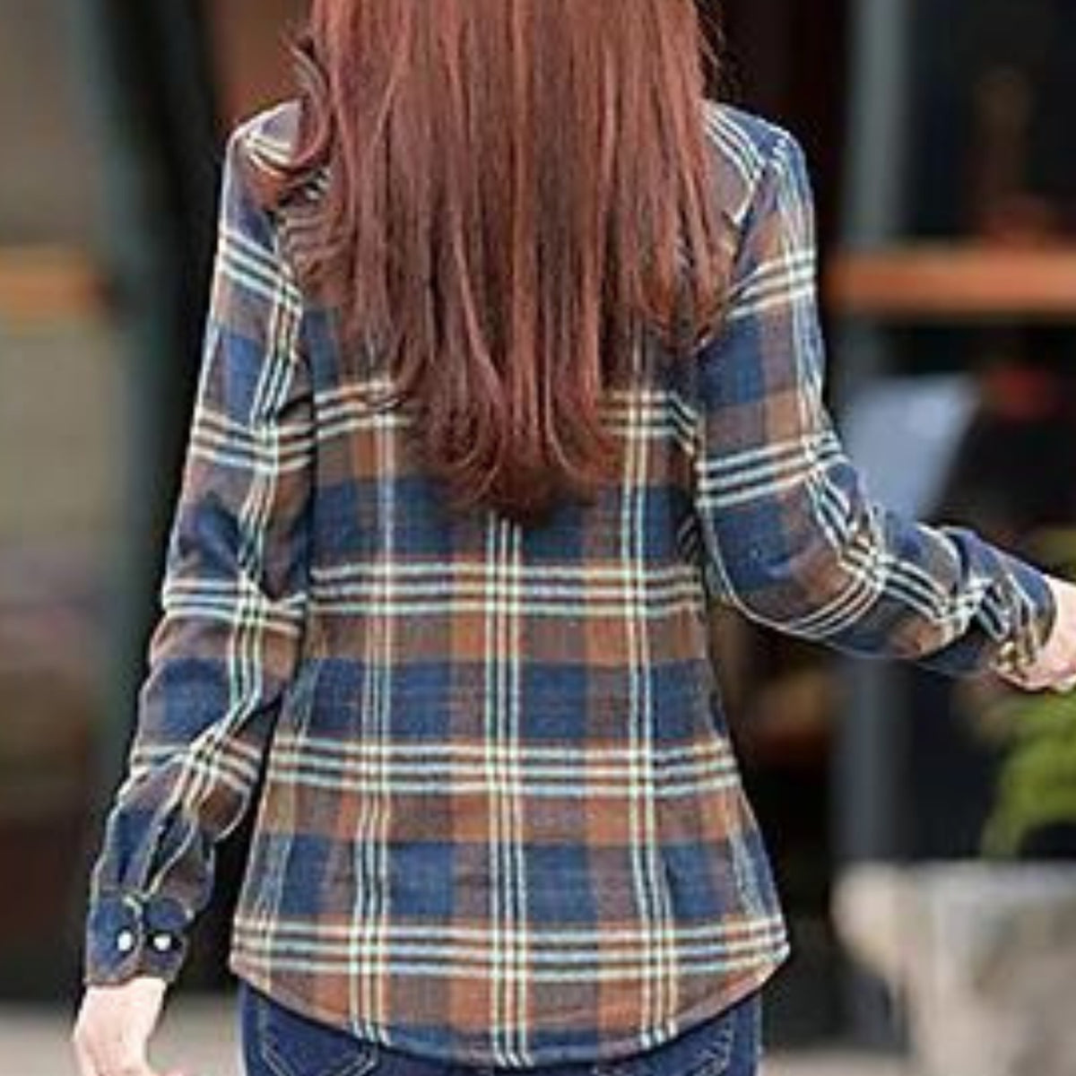 Plaid Fleece Lined Shirt with Thermal Cotton Flannel and Interior - Image 4