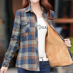 Plaid Fleece Lined Shirt with Thermal Cotton Flannel and Interior - Image 2