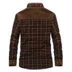 Plaid Jacket with Fleece Lined Style and Square Neckline - Image 2
