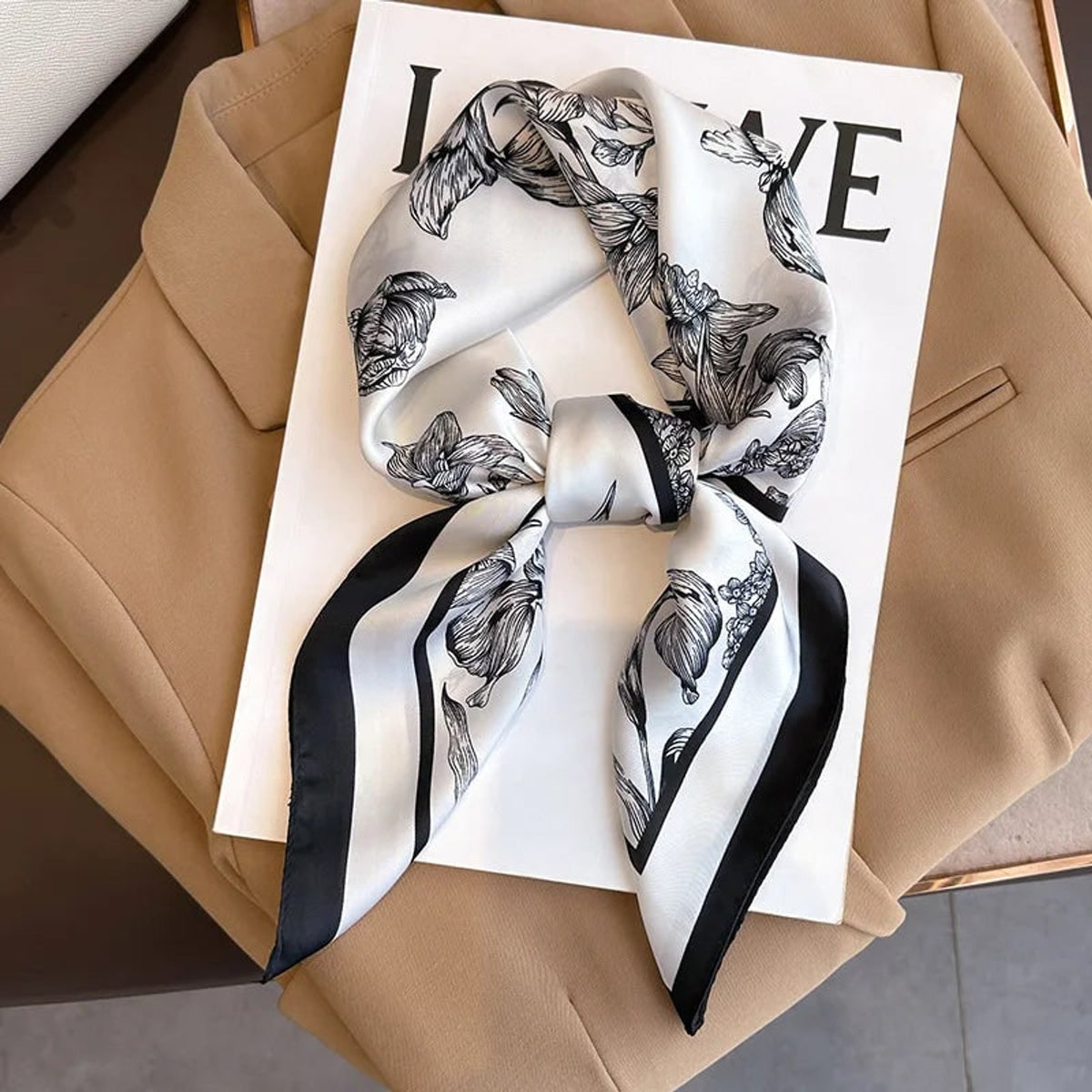 Plaid Scarf with Lightweight Silk Design and Neck Styling - Image 16