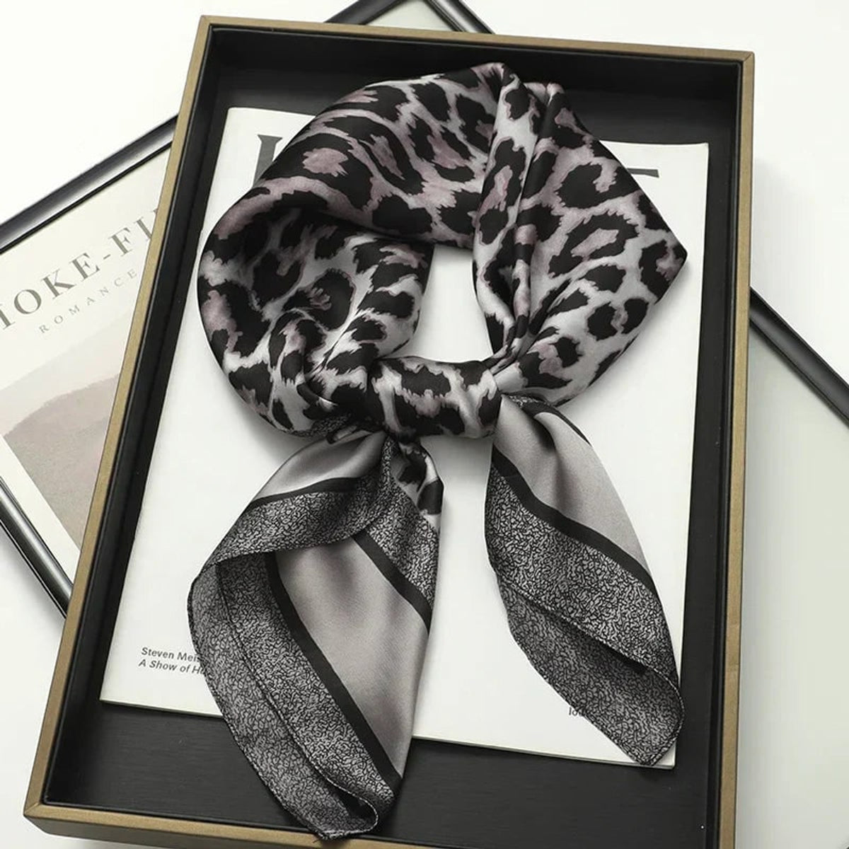Plaid Scarf with Lightweight Silk Design and Neck Styling - Image 24