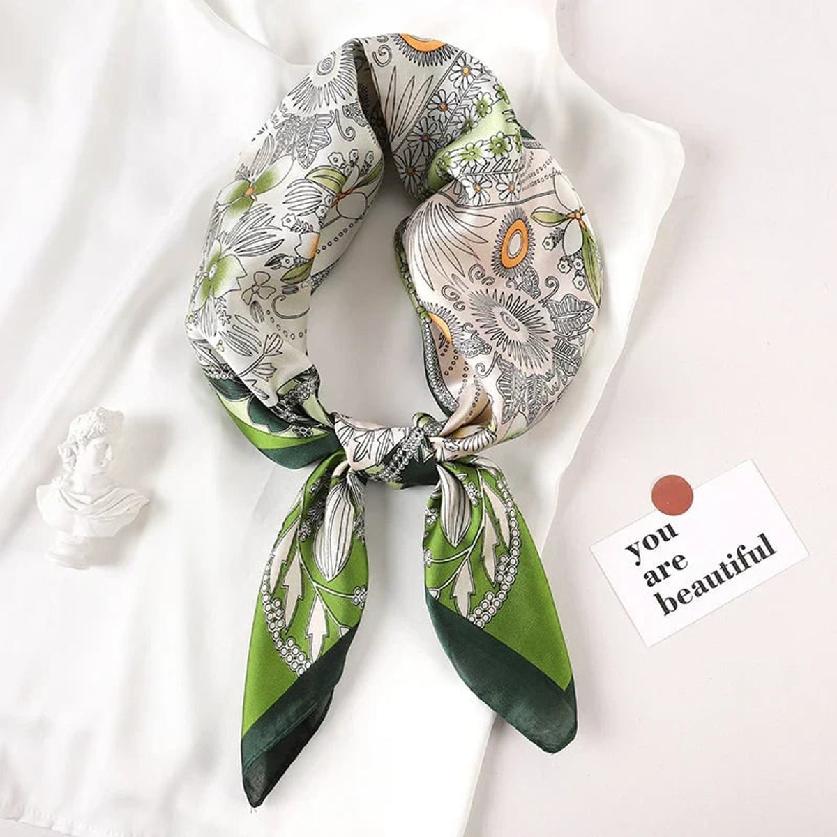 Plaid Scarf with Lightweight Silk Design and Neck Styling - Image 30
