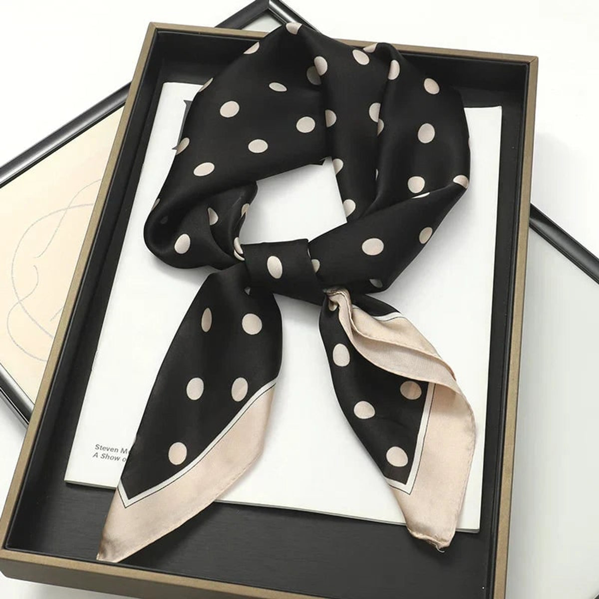 Plaid Scarf with Lightweight Silk Design and Neck Styling - Image 45