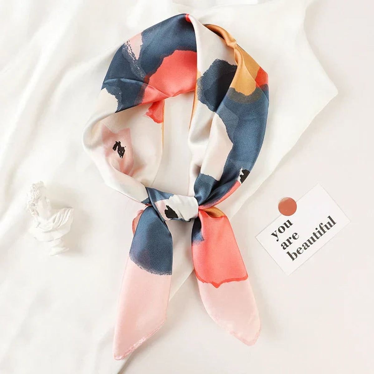 Plaid Scarf with Lightweight Silk Design and Neck Styling - Image 49