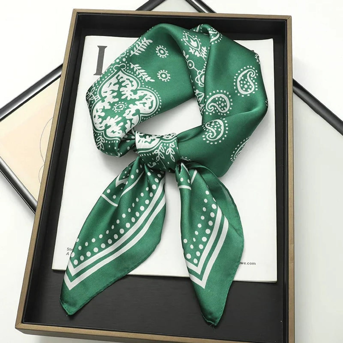 Plaid Scarf with Lightweight Silk Design and Neck Styling - Image 54