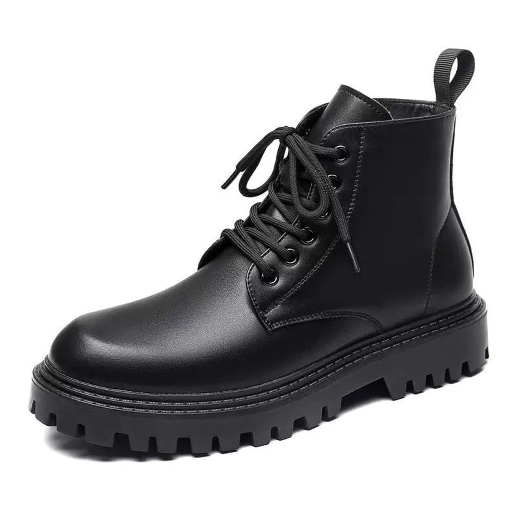 Platform Boots with Chunky Sole Combat and Lace-Up - Image 6