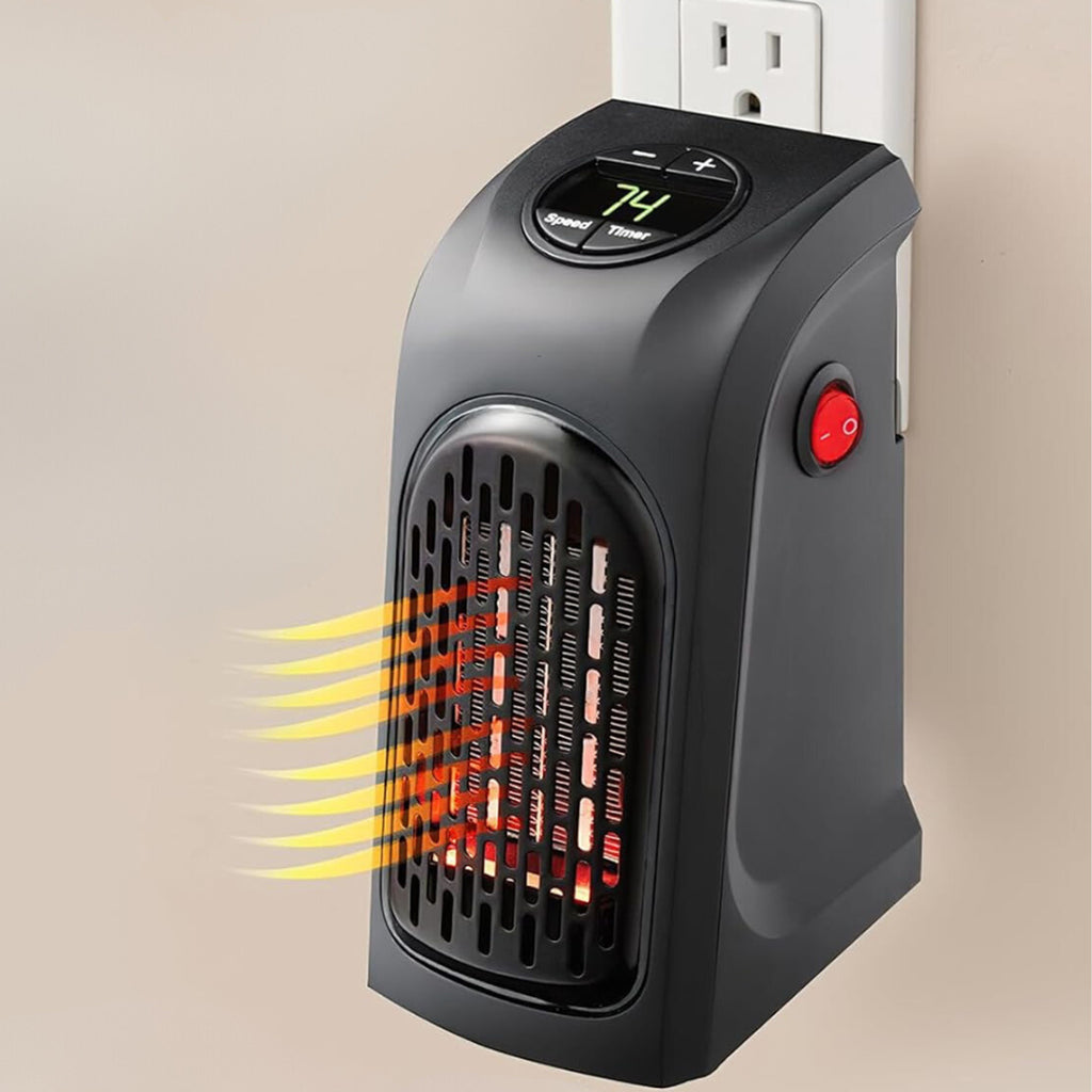 Plug-In Electric Fan Heater With Thermostat Portable And Wall-Mountable - Image 5