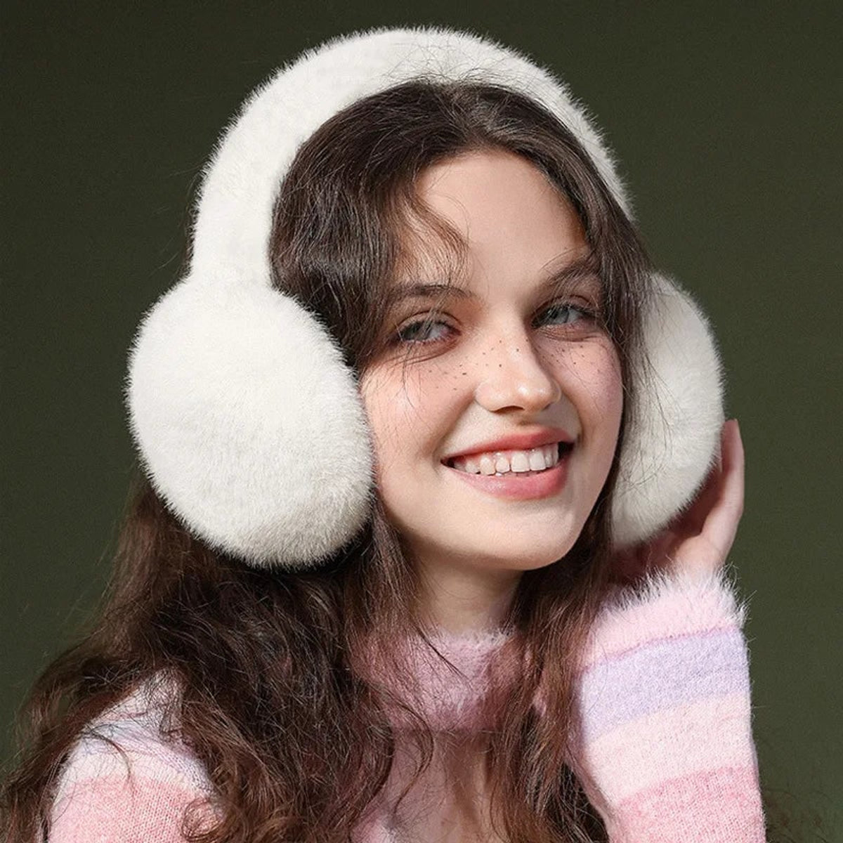 Plush Earmuffs with Foldable Over-Ear Design and Full Coverage - Image 1