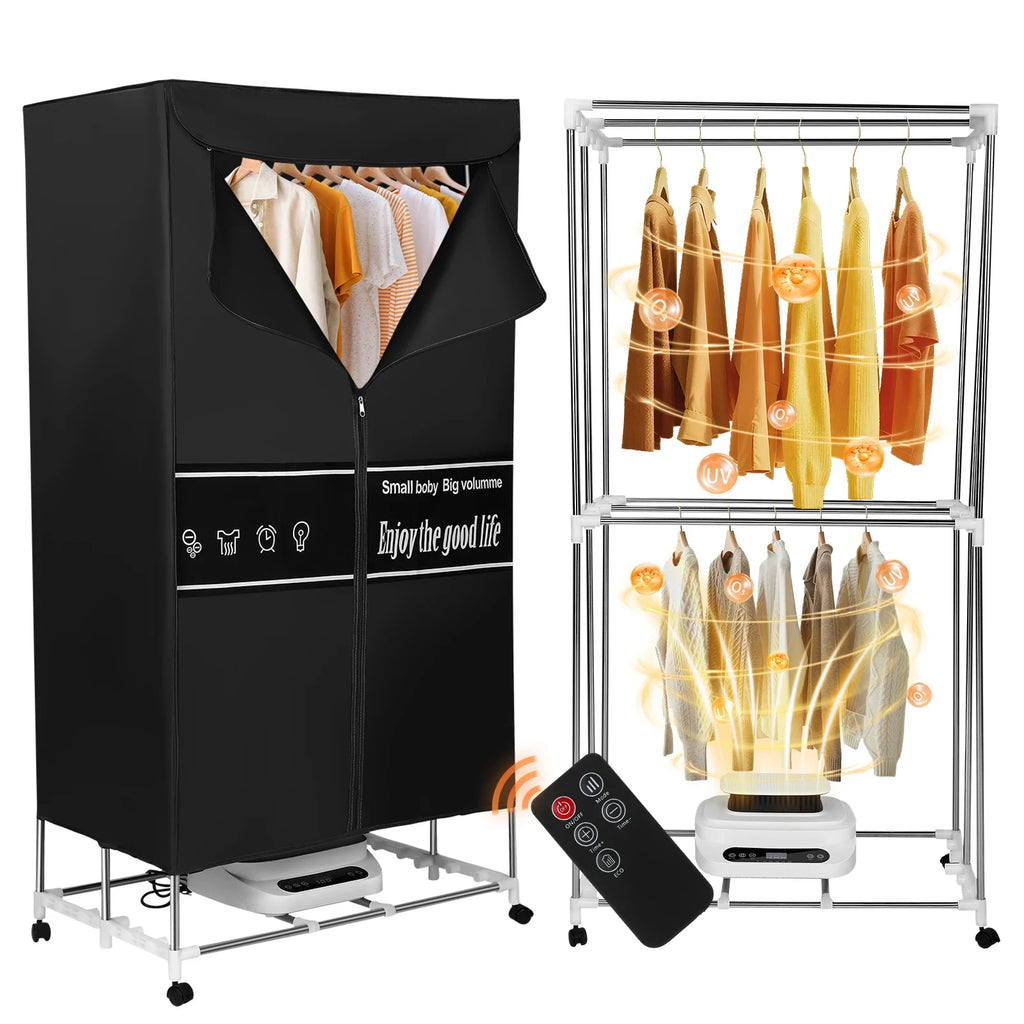 Portable Electric Clothes Dryer With Folding Cloth Rack For Home Quick Drying - Image 1