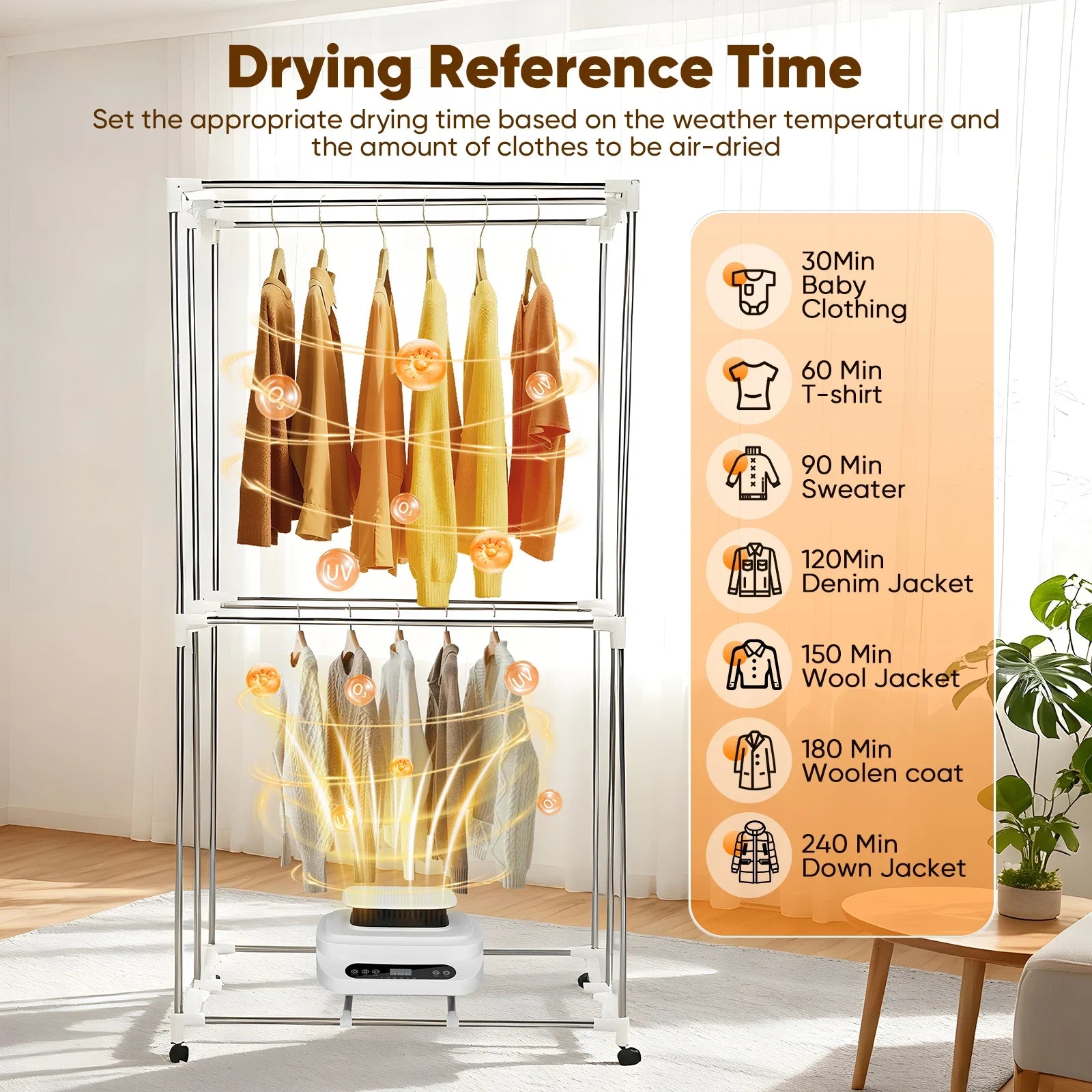Portable Electric Clothes Dryer With Folding Cloth Rack For Home Quick Drying - Image 6