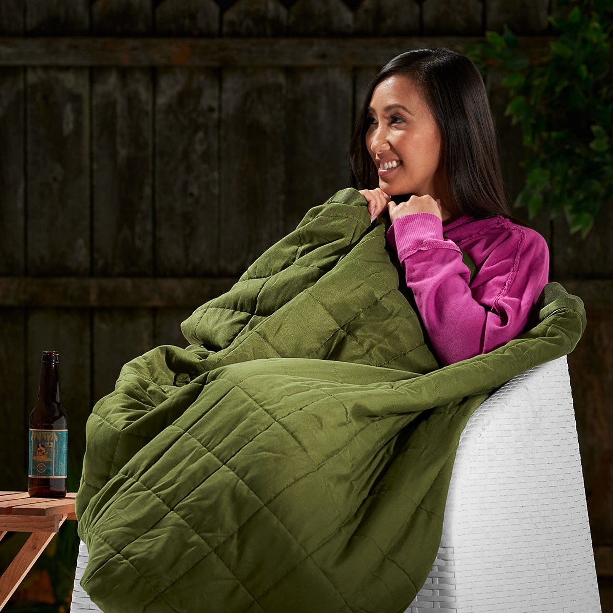 Portable Heated Blanket Quilted Three Zone Rechargeable - Image 1