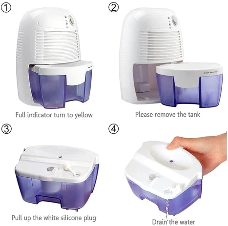 Portable Mini Dehumidifier For Home Basement Garage And Crawl Space - Image 9