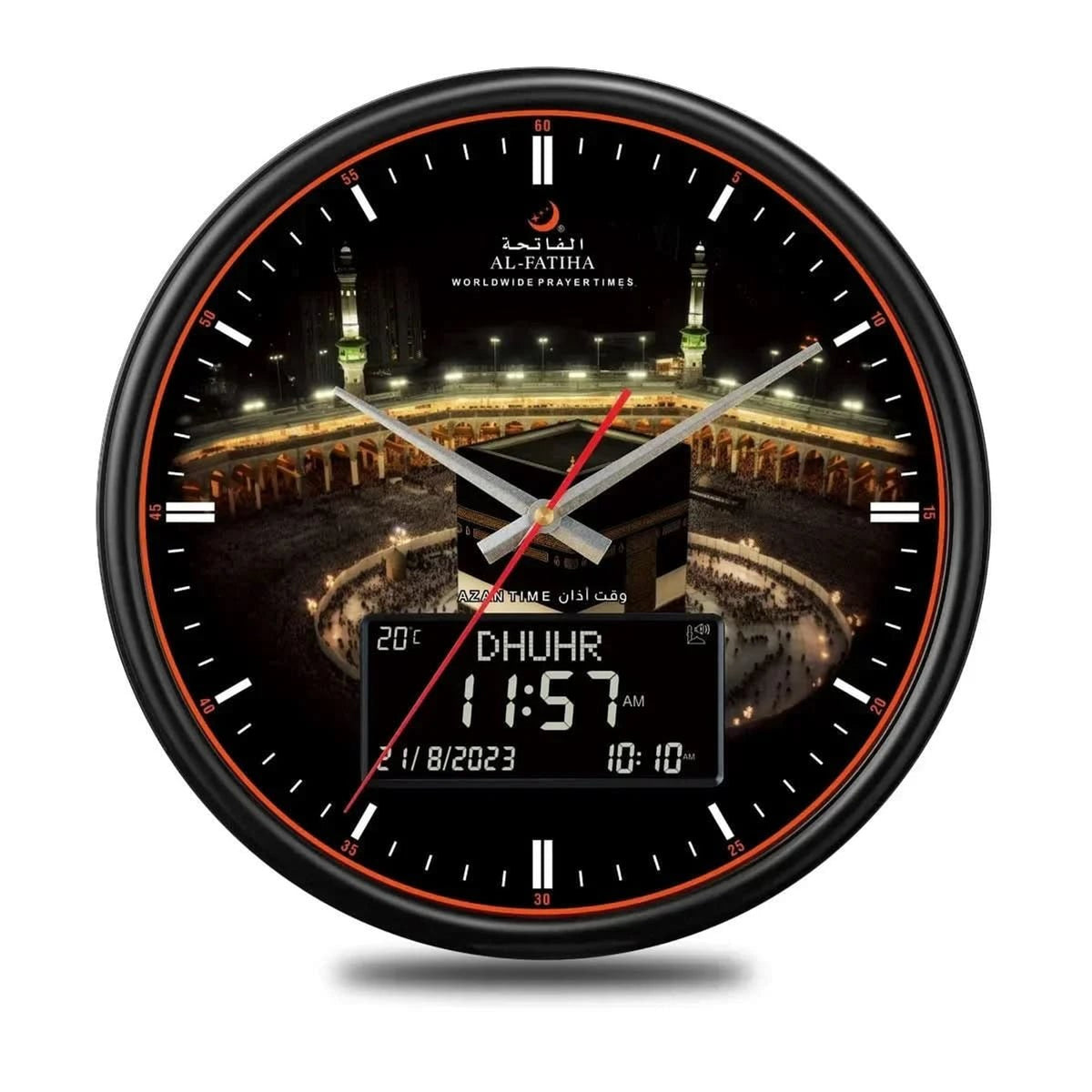 Prayer Time Clock With Analogue Hands And Digital Display - Image 8