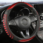 Premium Honeycomb Leather Steering Wheel Cover For Enhanced Grip And Comfort - Image 1