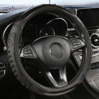 Premium Honeycomb Leather Steering Wheel Cover For Enhanced Grip And Comfort - Image 2