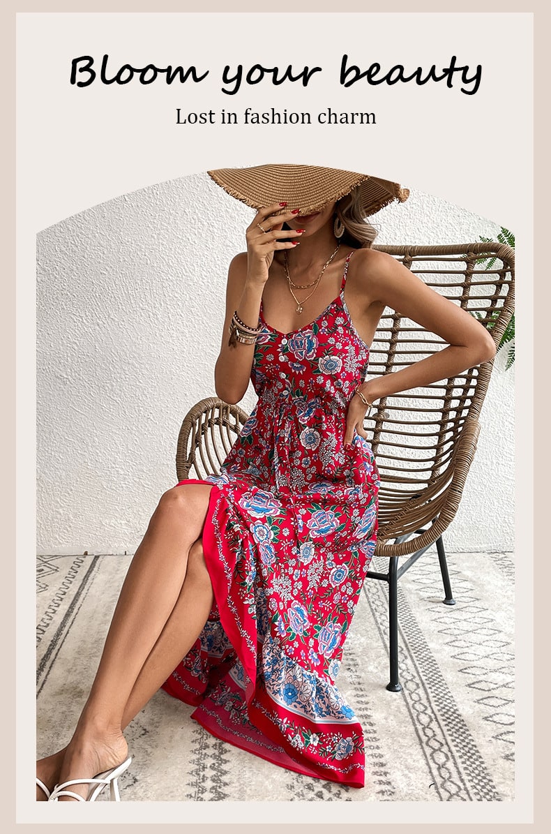 Printed Dress with Flattering Sling Silhouette and Asymmetric Skirt - Image 4
