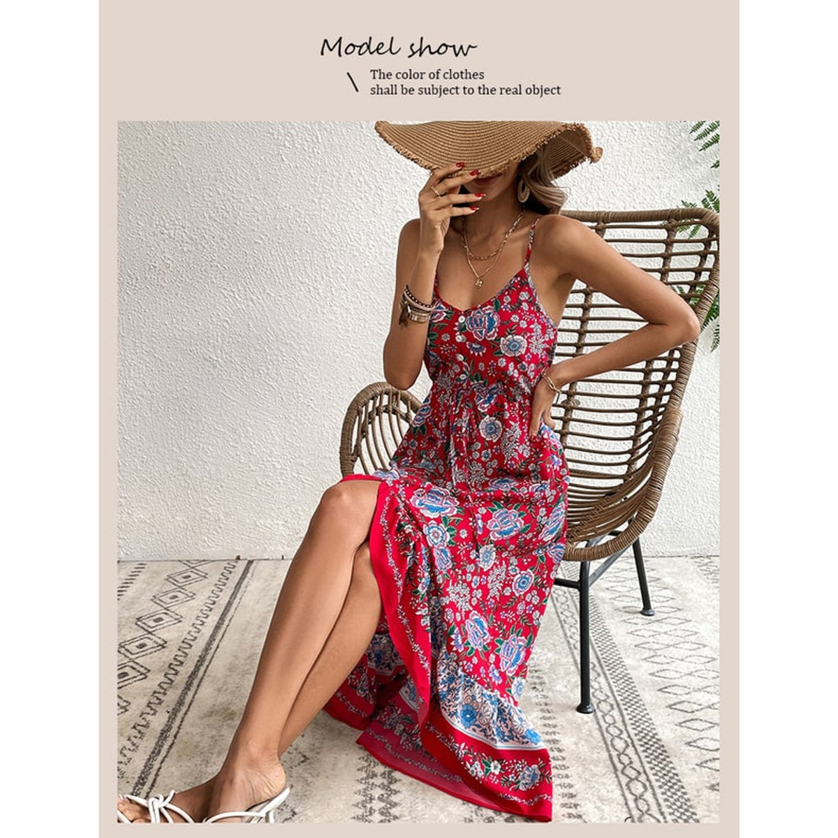 Printed Dress with Flattering Sling Silhouette and Asymmetric Skirt - Image 1