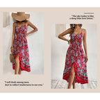 Printed Dress with Flattering Sling Silhouette and Asymmetric Skirt - Image 5
