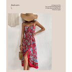 Printed Dress with Flattering Sling Silhouette and Asymmetric Skirt - Image 3