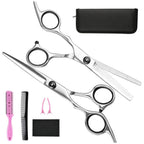 Professional Haircutting Set With Thinning Scissors Combs And Clips - Image 3