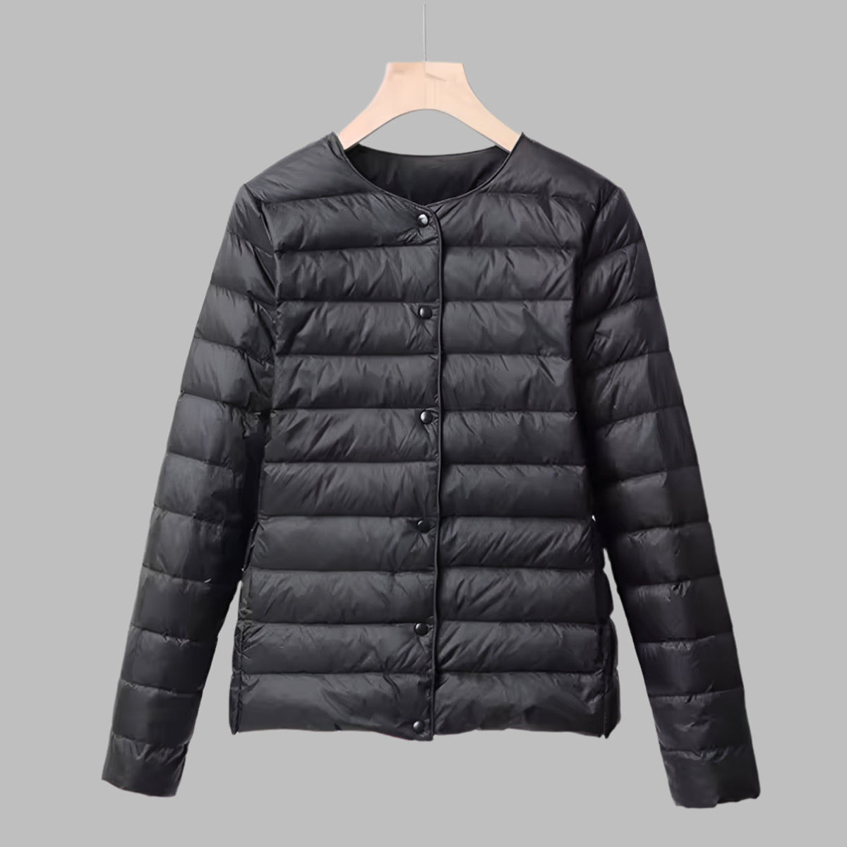 Puffer Jacket with Relaxed Casual Fit and Full-Zip Front - Image 2