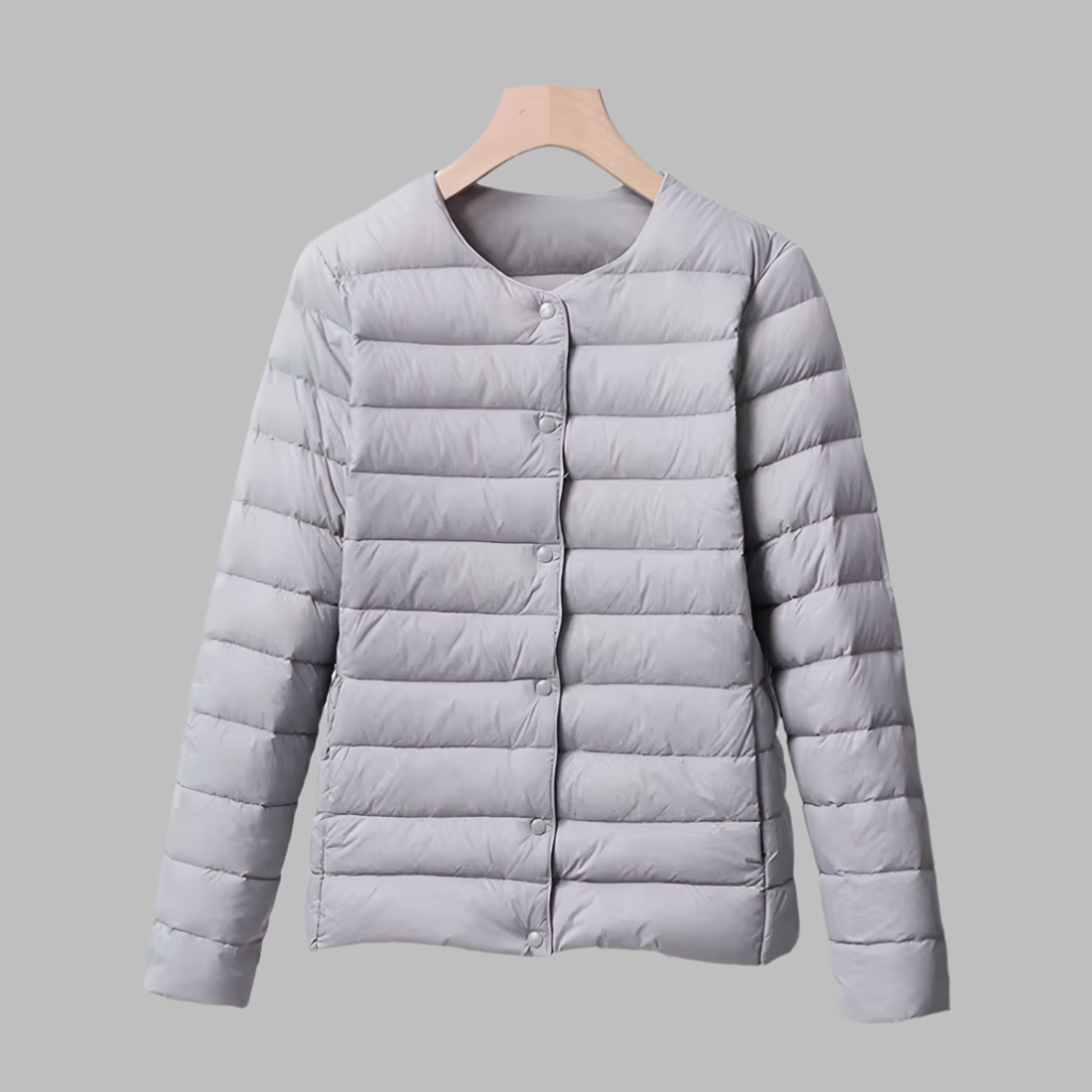 Puffer Jacket with Relaxed Casual Fit and Full-Zip Front - Image 4