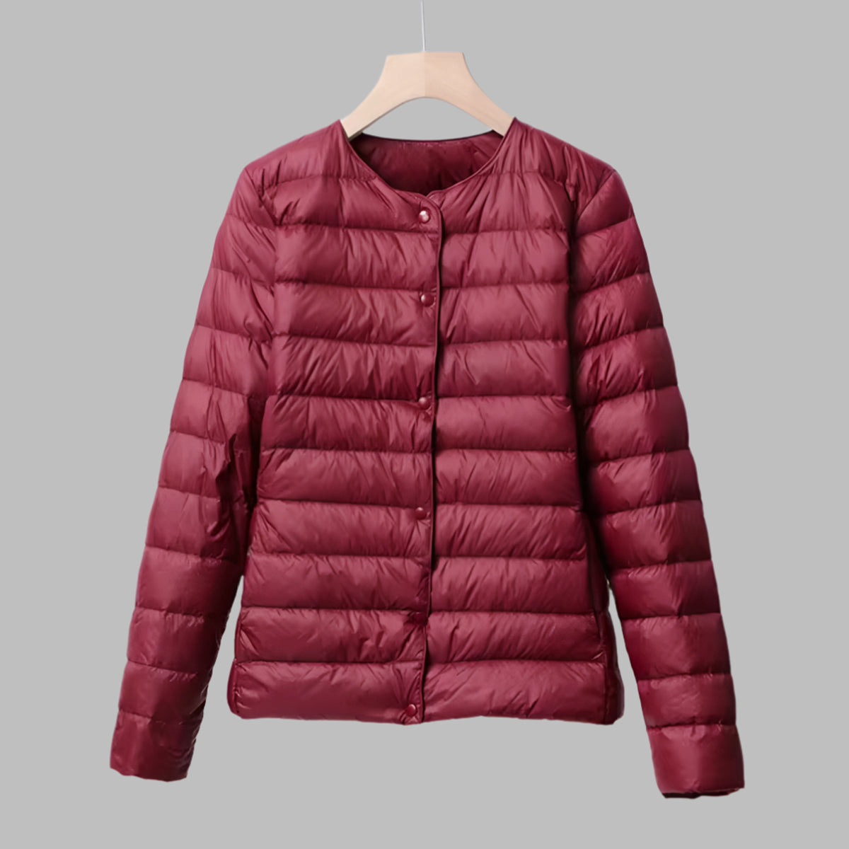 Puffer Jacket with Relaxed Casual Fit and Full-Zip Front - Image 7