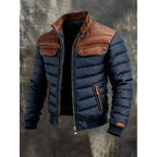 Puffer Jacket with Water-Resistant Bomber Design and Lined Collar - Image 1