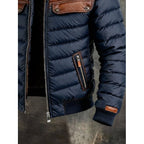 Puffer Jacket with Water-Resistant Bomber Design and Lined Collar - Image 3