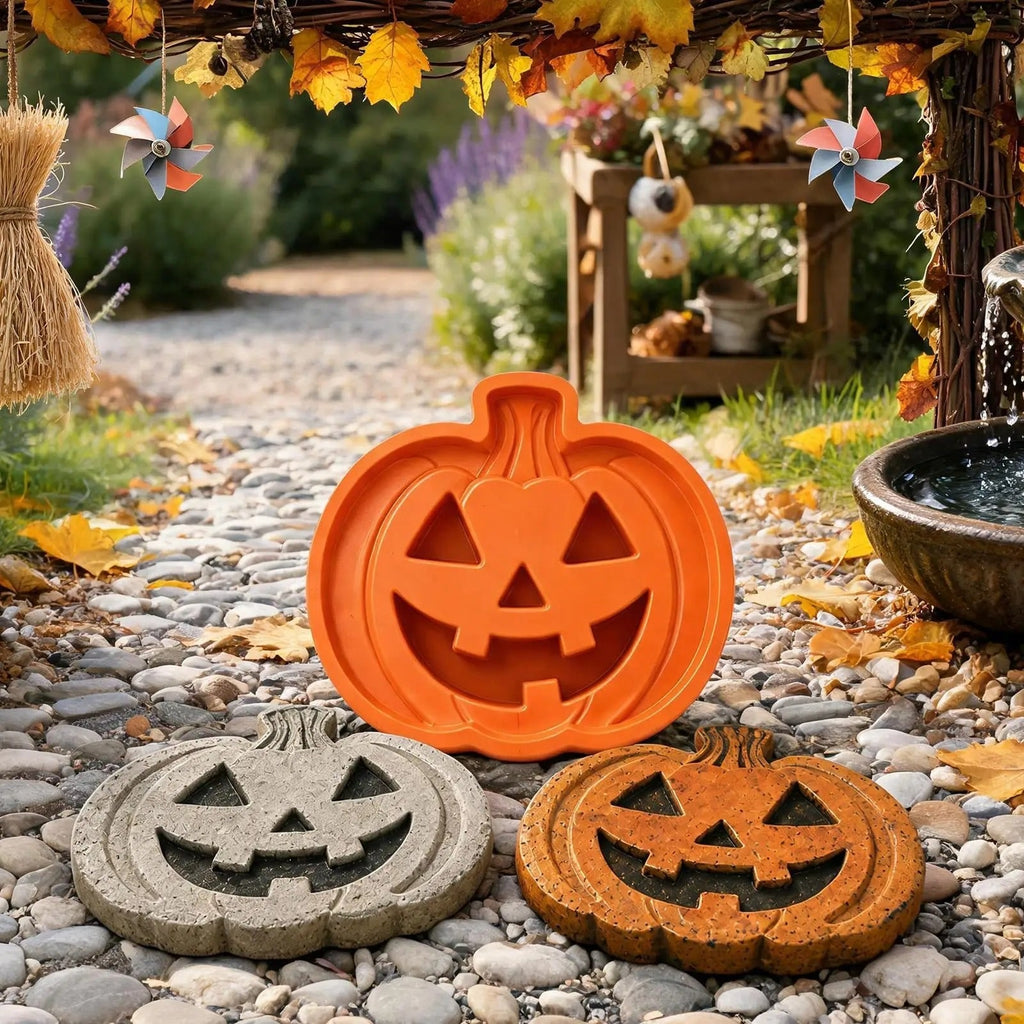 Pumpkin Mold Reusable Casting For Concrete Stepping Stones Halloween Decor With Flexible Design - Image 4