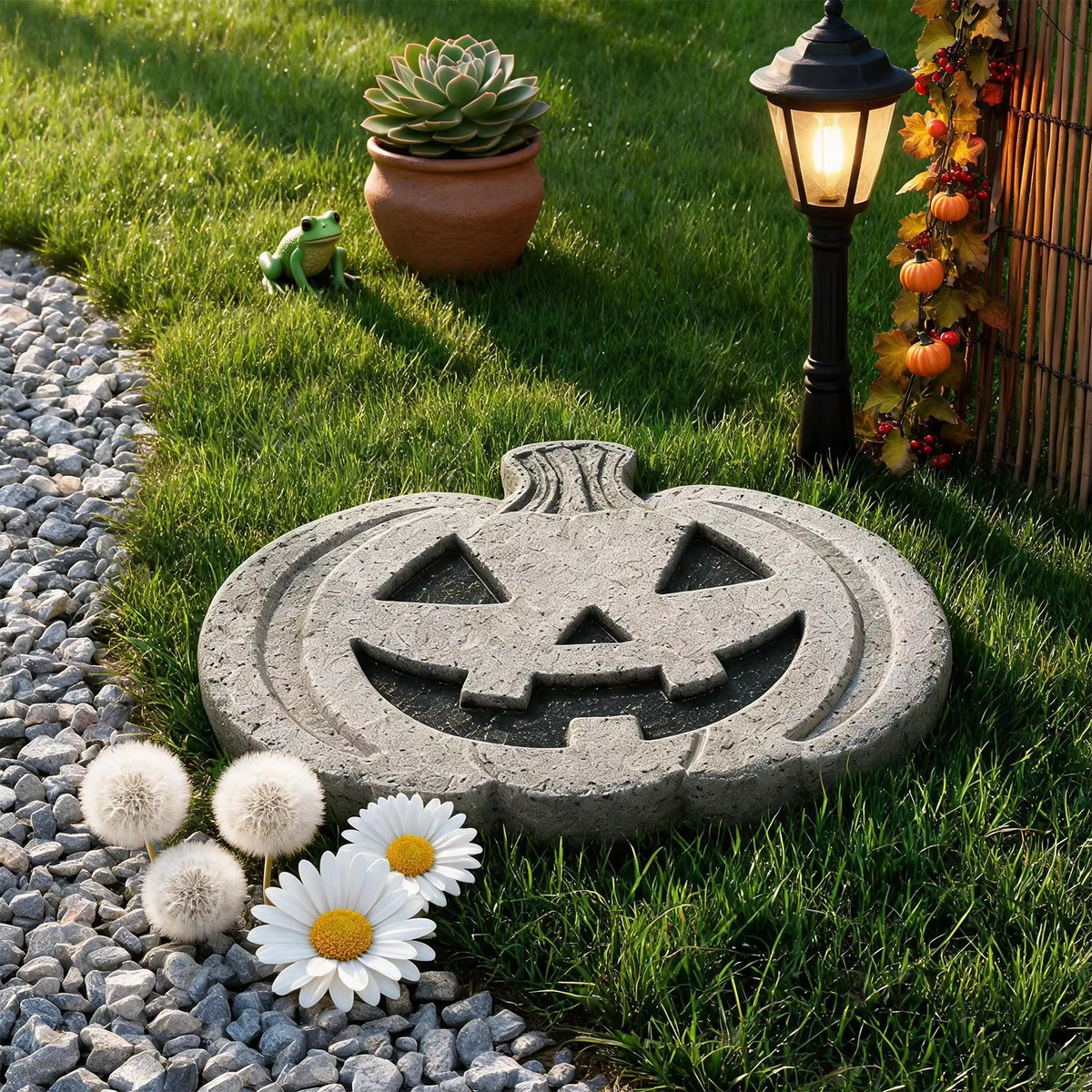Pumpkin Mold Reusable Casting For Concrete Stepping Stones Halloween Decor With Flexible Design - Image 6