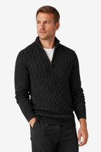 Quarter-Zip Knits with Cable Pullover and Long Sleeve - Image 1