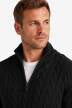 Quarter-Zip Knits with Cable Pullover and Long Sleeve - Image 2