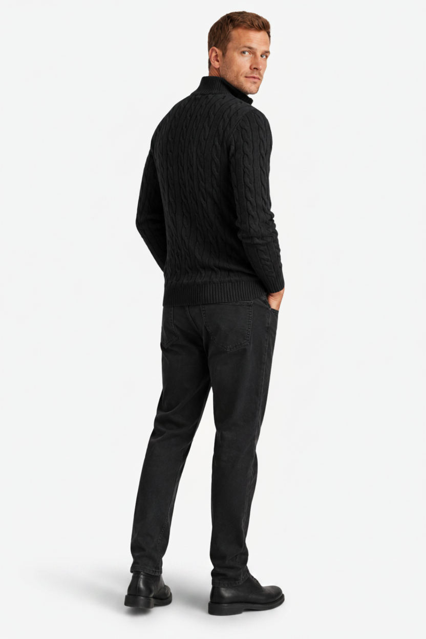 Quarter-Zip Knits with Cable Pullover and Long Sleeve - Image 5