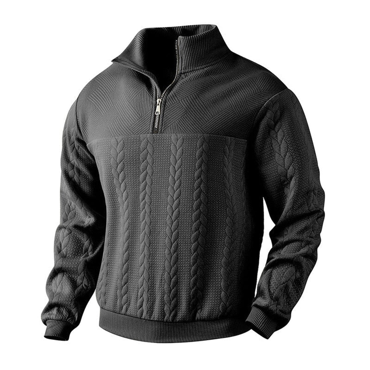 Quarter-Zip Knits with Cable Pullover and Pattern - Image 10