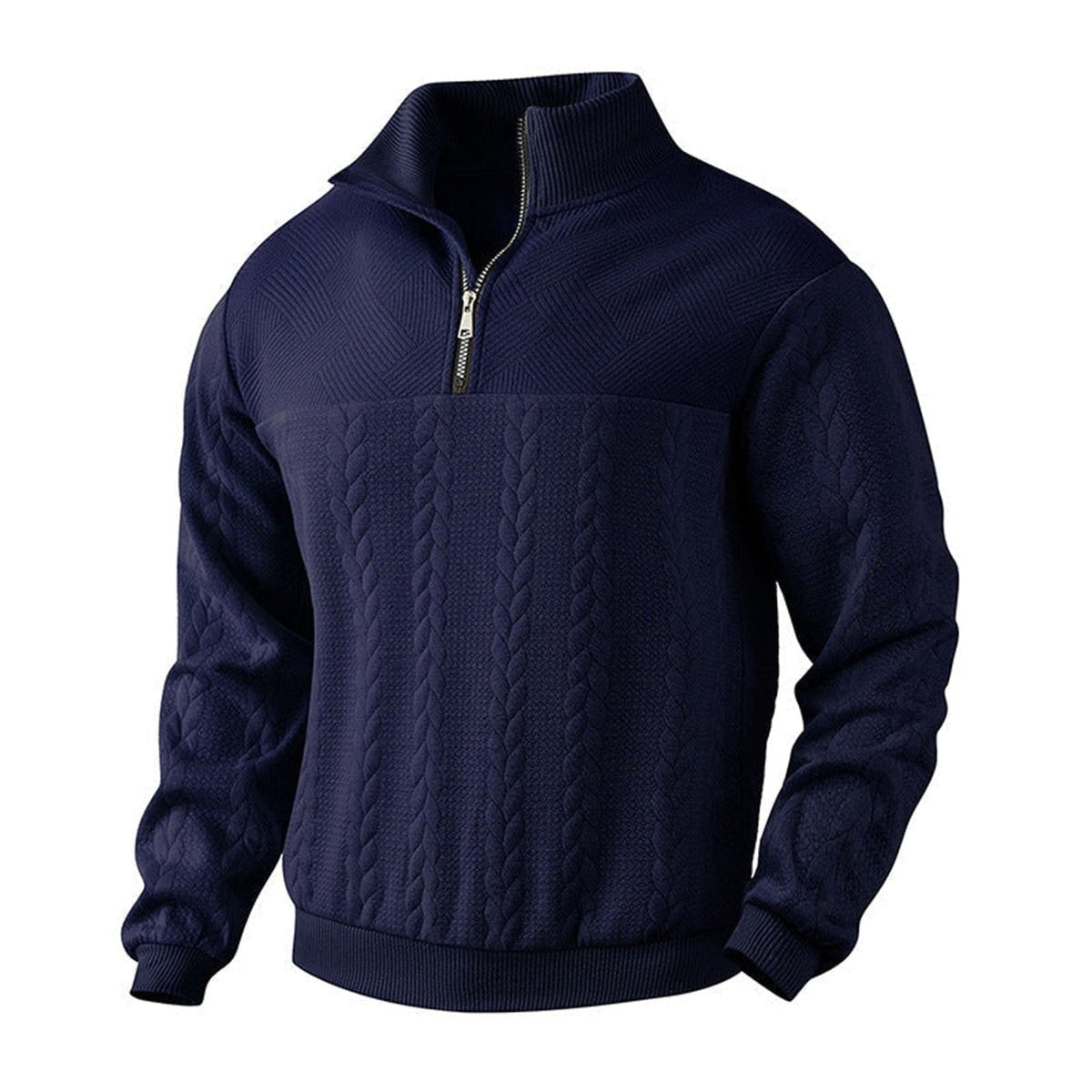 Quarter-Zip Knits with Cable Pullover and Pattern - Image 9