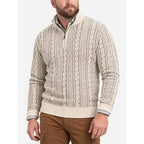 Quarter-Zip Knits with Cable Sweater Design and Mock Neck - Image 2
