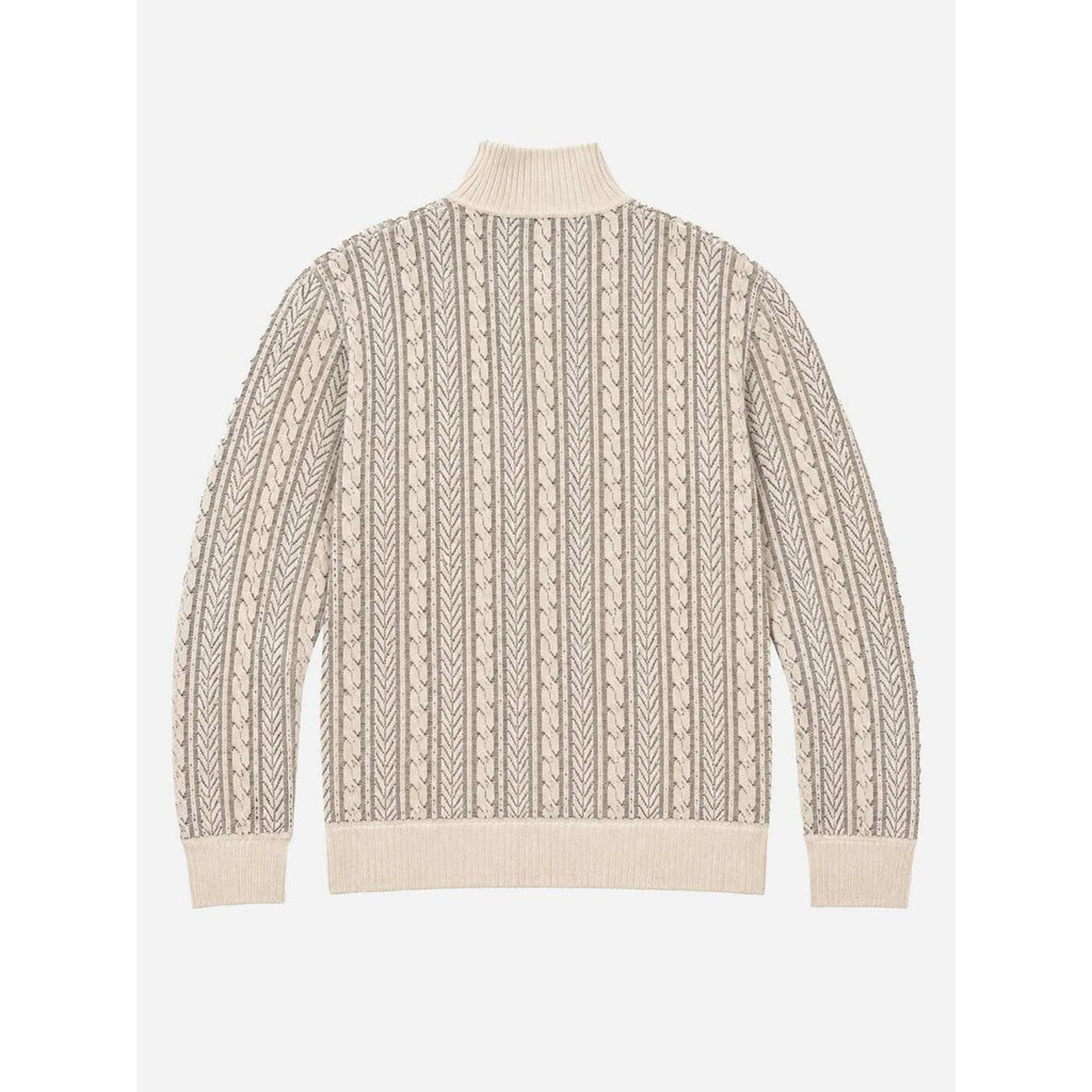Quarter-Zip Knits with Cable Sweater Design and Mock Neck - Image 5