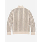 Quarter-Zip Knits with Cable Sweater Design and Mock Neck - Image 5