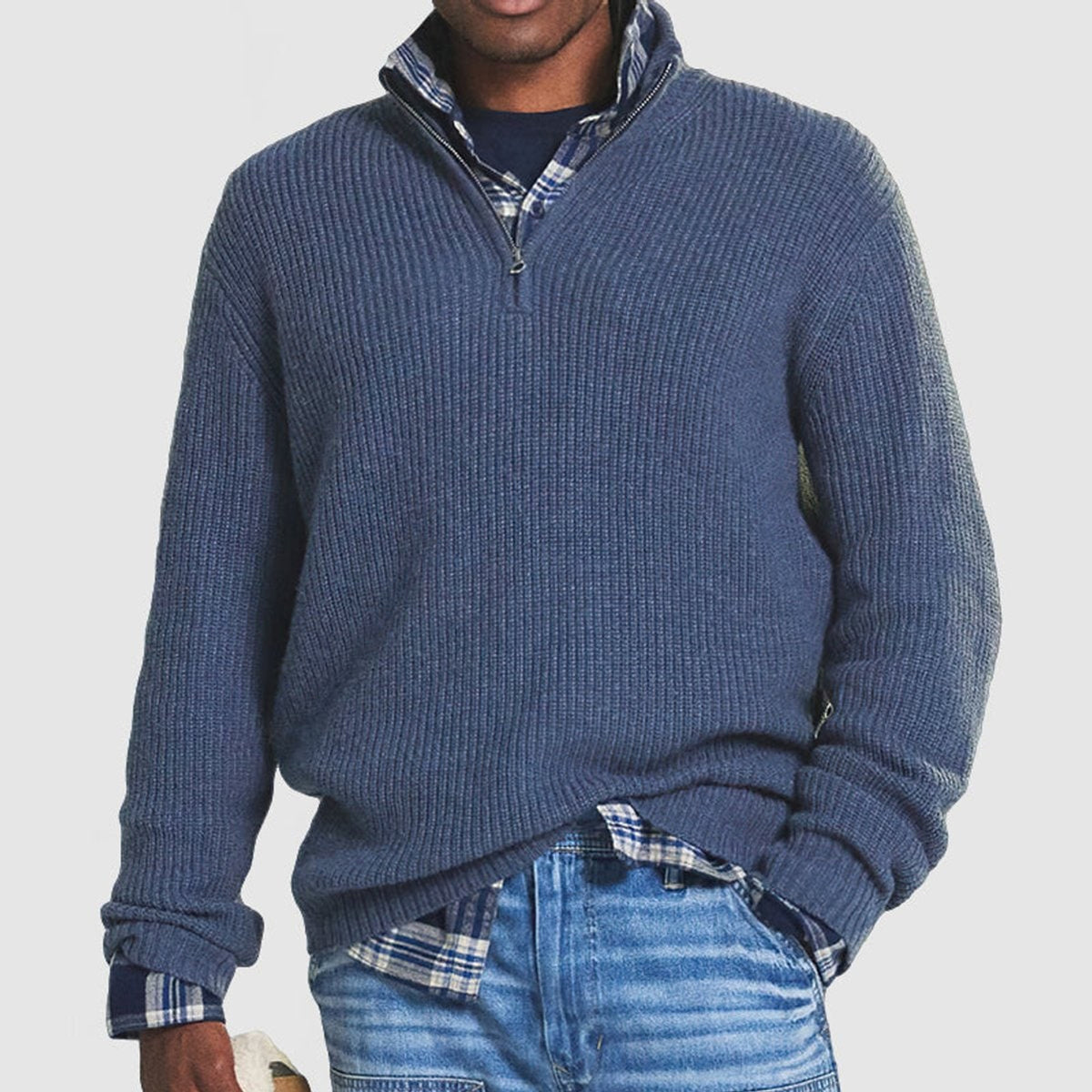 Quarter-Zip Knits with Comfortable Sweater and Ribbed Texture - Image 3