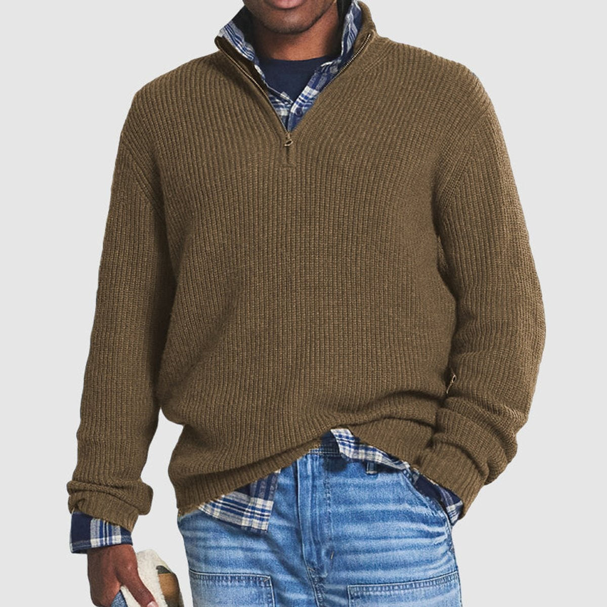 Quarter-Zip Knits with Comfortable Sweater and Ribbed Texture - Image 4