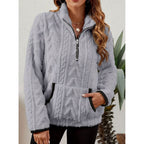 Quarter-Zip Knits with Plush Fleece Pullover and Kangaroo Pocket - Image 13