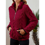 Quarter-Zip Knits with Plush Fleece Pullover and Kangaroo Pocket - Image 3