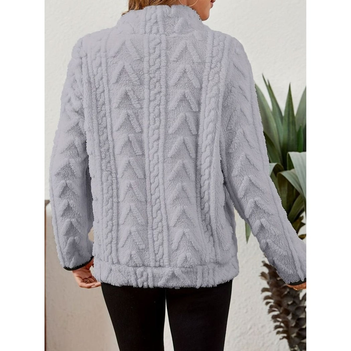 Quarter-Zip Knits with Plush Fleece Pullover and Kangaroo Pocket - Image 10