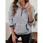 Quarter-Zip Knits with Plush Fleece Pullover and Kangaroo Pocket - Image 9