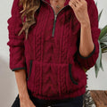 Quarter-Zip Knits with Plush Fleece Pullover and Kangaroo Pocket - Image 1